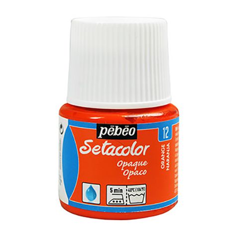 Farba do tkanin Pebeo Setacolor 45ml, Pomarańczowa/12 Orange